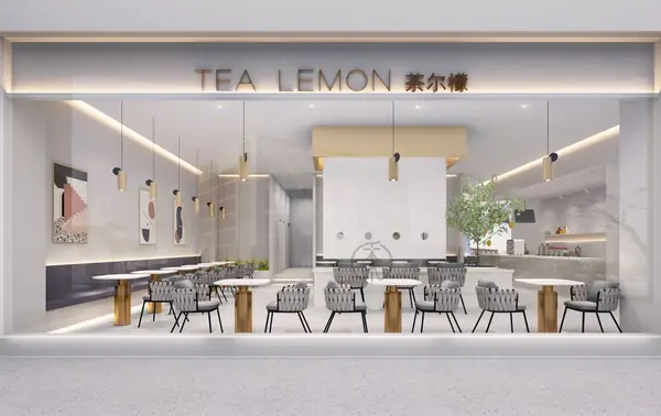 Store design rendering 113 — storefront and counter (design for a trainee's shop)